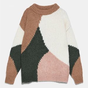 Zara colorblock sweater
